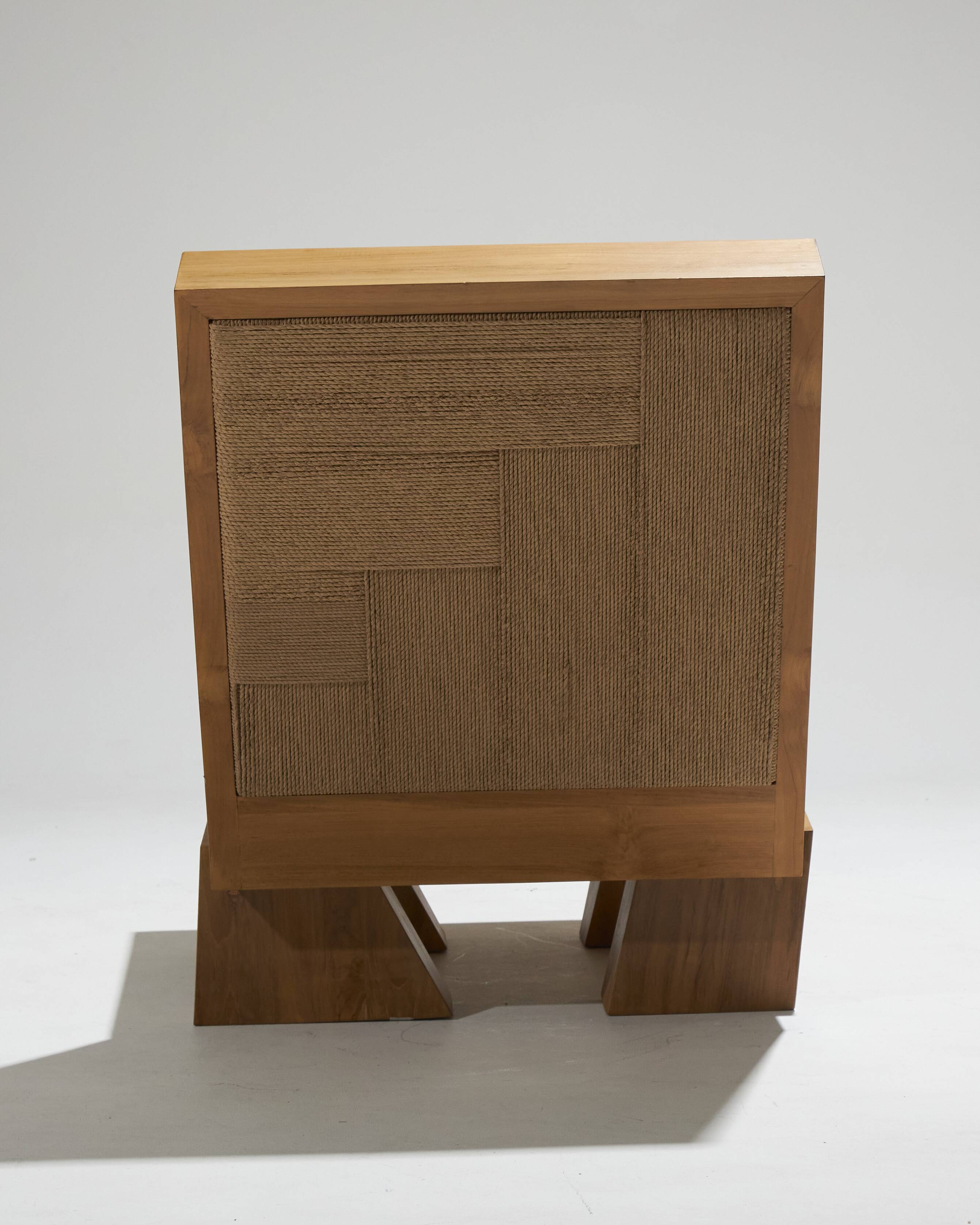 Natural rope block chair