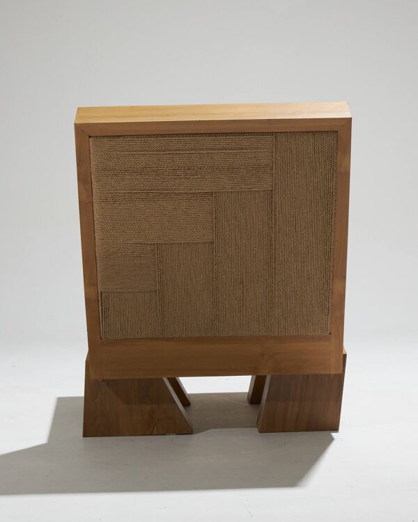 Fauteuil block en corde naturelle