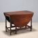 Small antique oak table stained walnut, England, 19th century.