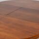 Round table in wood and brass vintage 1960s design luciano frigerio