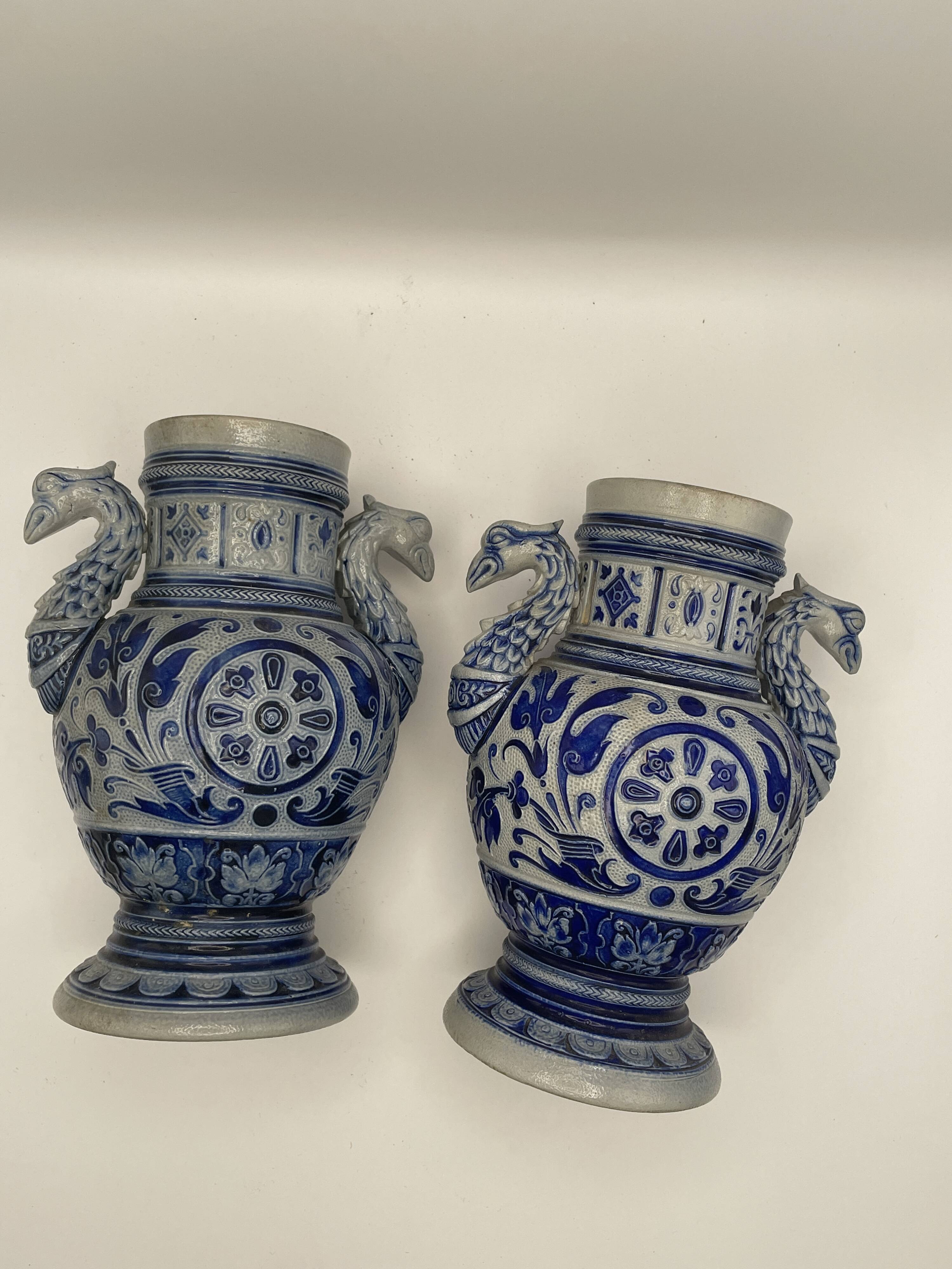 Paire de vases art nouveau, Simon Peter Gerz – Westerwald