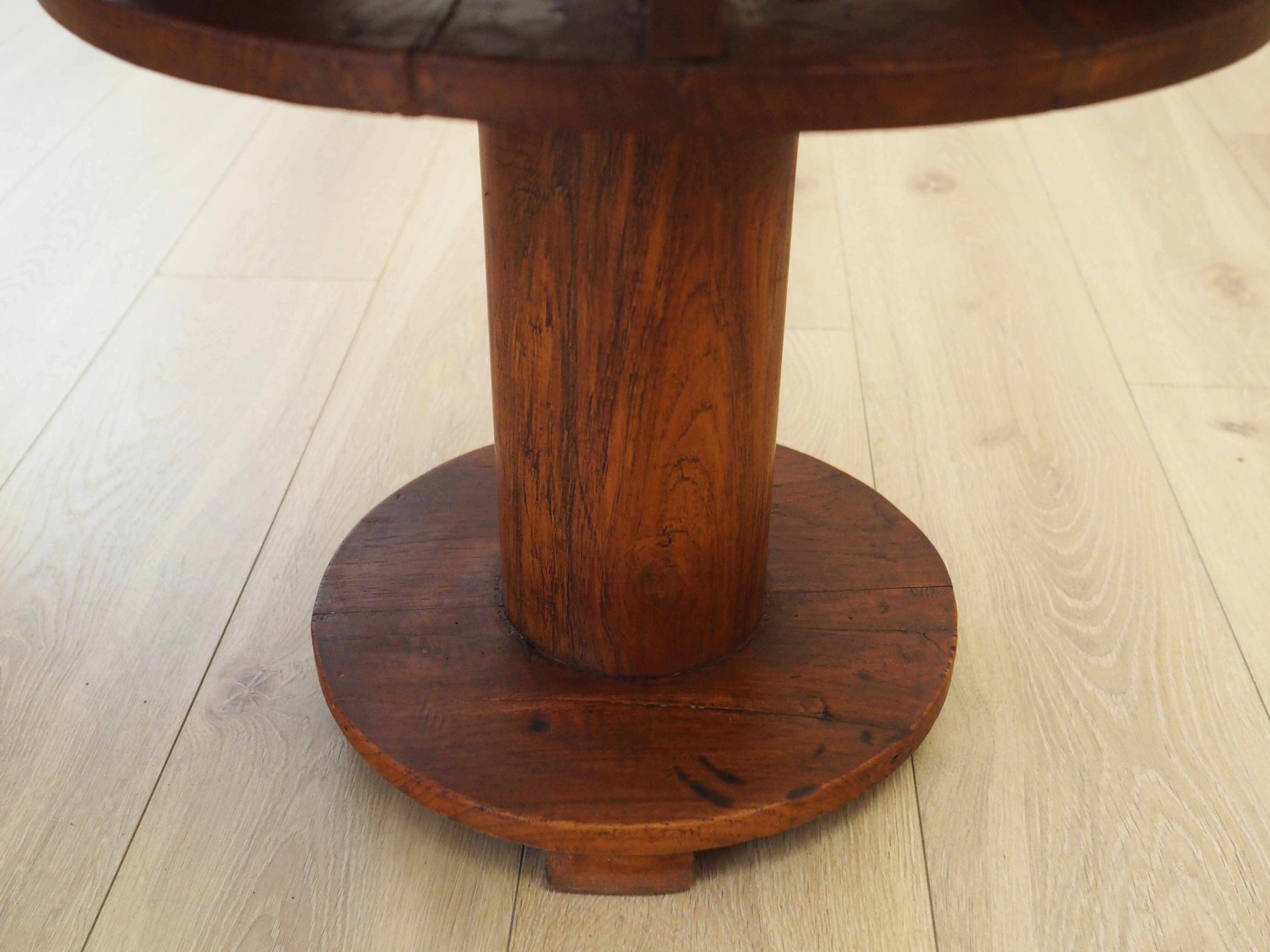 Oak coffee table, Italian design, 1960s, production: Italy