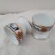 Porcelain egg cups MLV, geometric design, 1930s