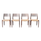 Set of 4 'model 78' dining chairs in rosewood by Niels Otto Moller