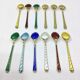 Denmark - Enamelled Moka Vermeil Spoons
