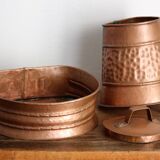 Decorative hammered copper fountain