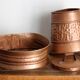 Decorative hammered copper fountain