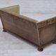 1950s, Danish curved sofa, furniture velour, oak wood.