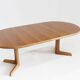 Vintage Danish round extendable dining table 1960s