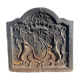 Plaque de cheminée licorne de château