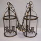 Pair of Vintage Lantern/Brass Suspension