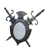 Specchio Araldico anni '70 in Ferro Battuto