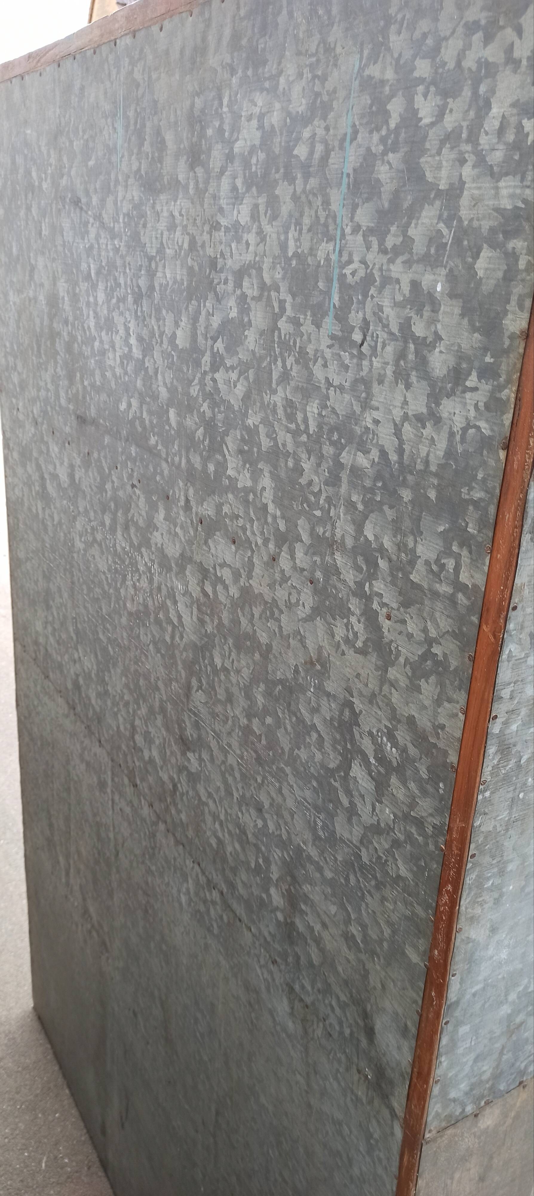 Old glass cabinet in wood and metal
