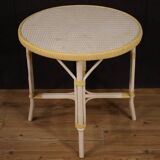 Table basse de jardin en osier, années 80