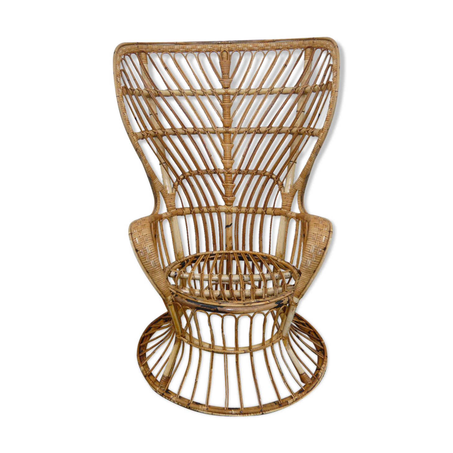 Rattan armchair design Gio Ponti, and Lio Carminati edited by Bonacina