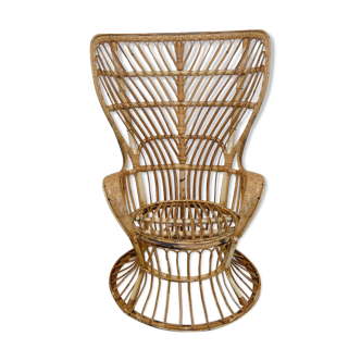 Rattan armchair design Gio Ponti, and Lio Carminati edited by Bonacina