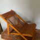 vintage folding bamboo deckchair for children