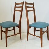 Suite of 4 vintage chairs 1950