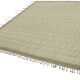 Tapis tribal tissé à la main, pièce unique, 249 cm x 312 cm, en laine beige.