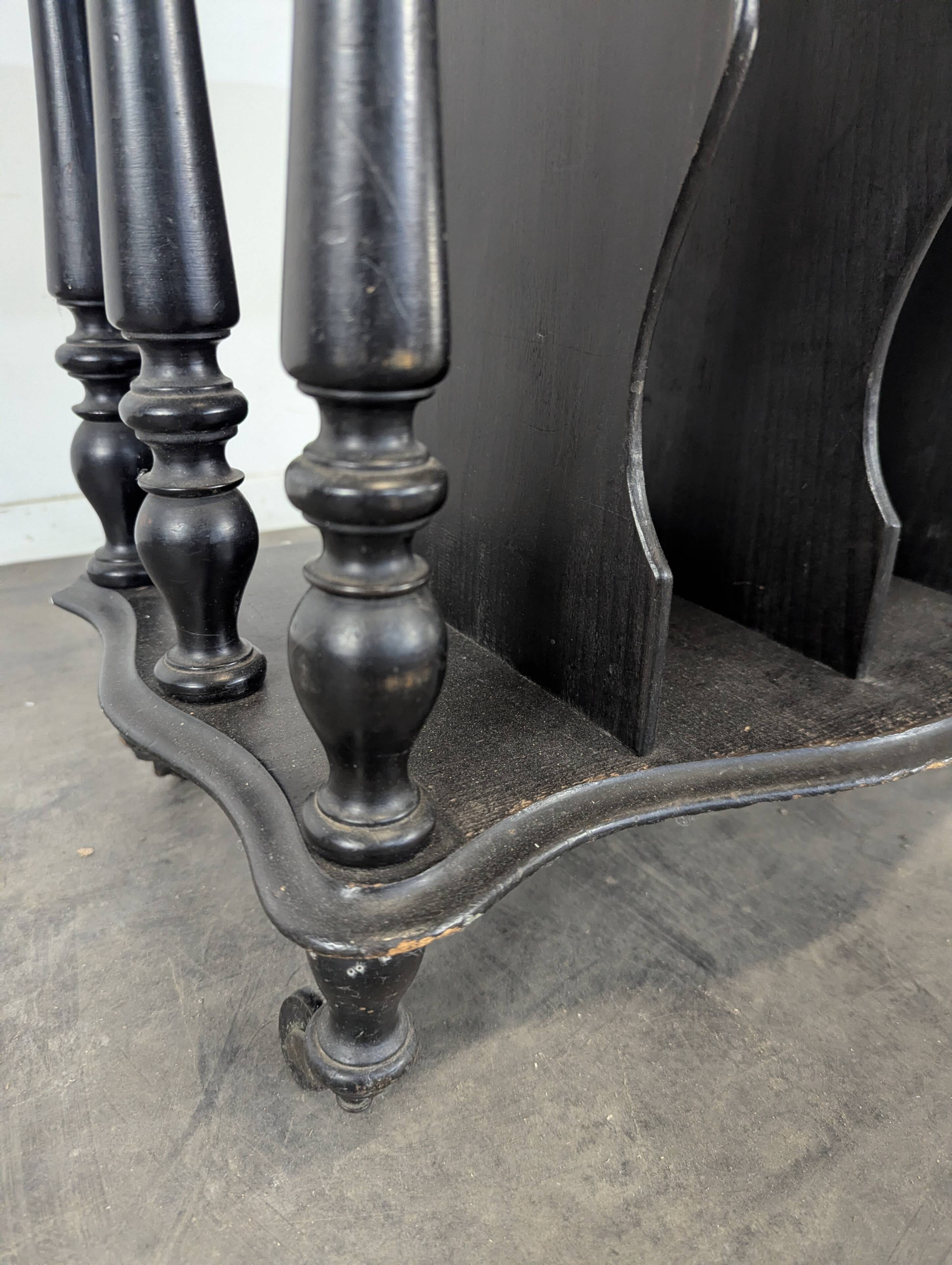 Napoleon III music partition cabinet in blackened wood