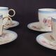 Epiag porcelain coffee cups Czechoslovakia floral decor