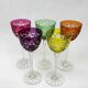Set of 5 antique cut crystal glasses, double colour, 19 cm – Baccarat – Model S1136 – circa 18.