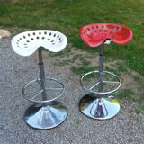 Pair of Etienne Fermigier designer stools, Mirima mower model, publisher