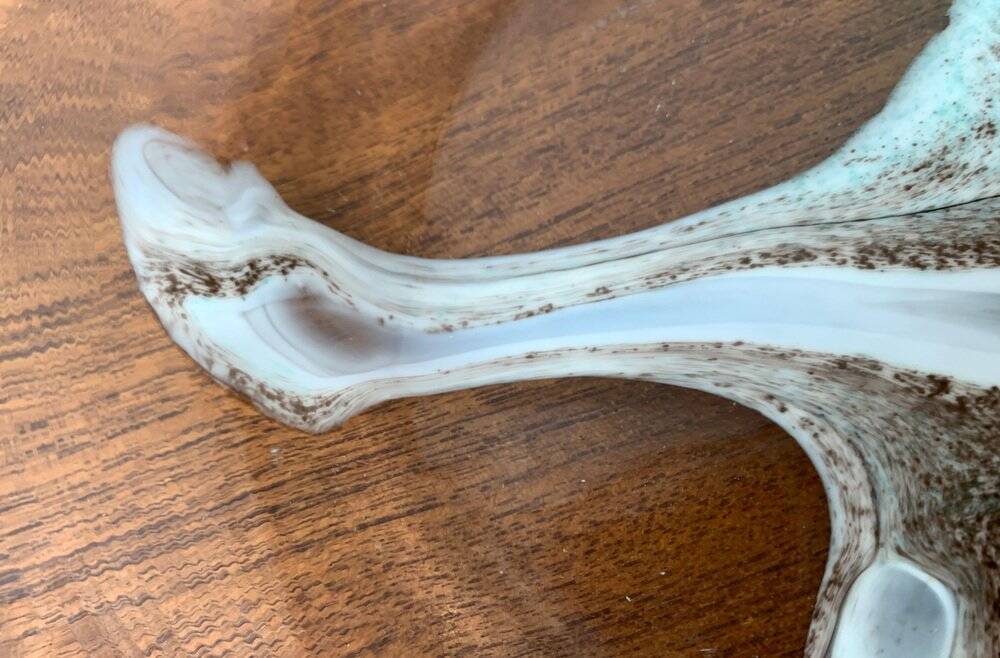 German Vintage Art Collection Richartz Plate and Bowl in Glass by Hans Jürgen Richartz for Mathildenhütte, Solingen, Set of 2