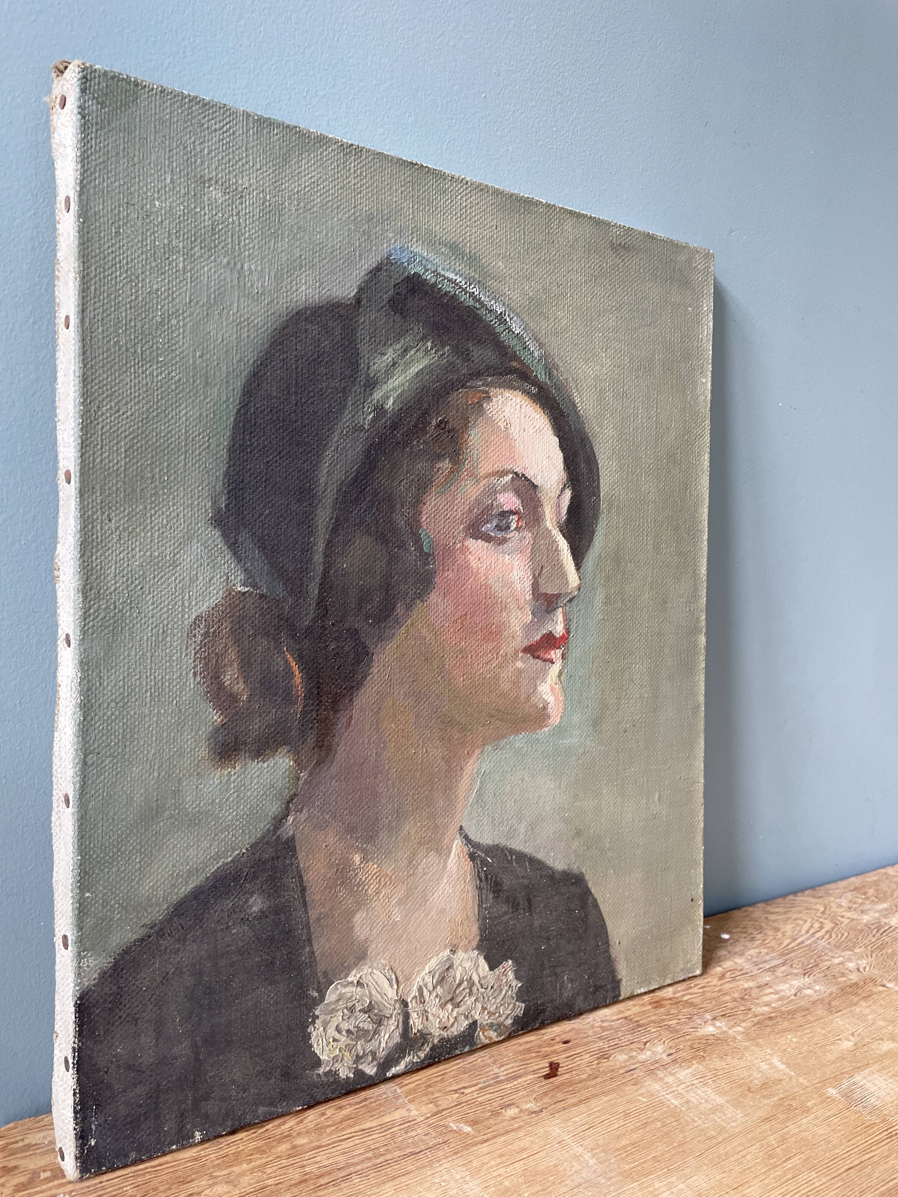 Old portrait painting, circa 1930