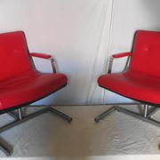 Paire de fauteuil en cuir de Raphael Raffel des années 70