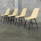 Set of 4 fiber and metal chairs by Miroslav Navratil for Vertex 1960