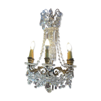 Crystal stamp chandelier, early 20th century