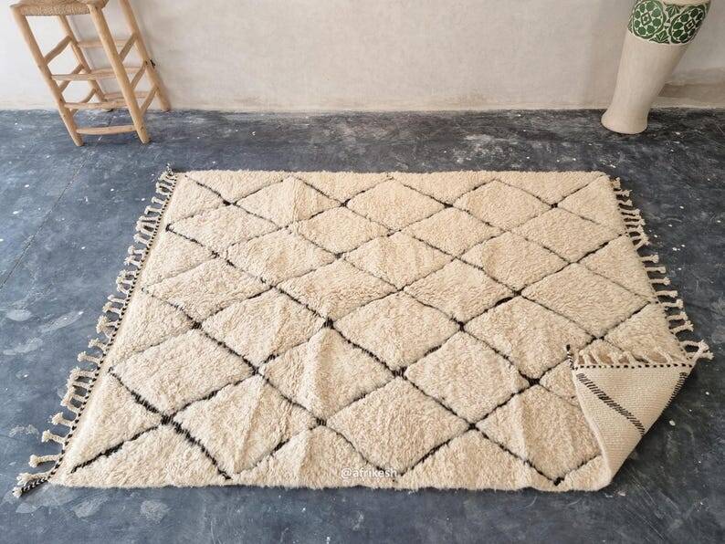 Tapis berbère en laine naturel 200/260cm