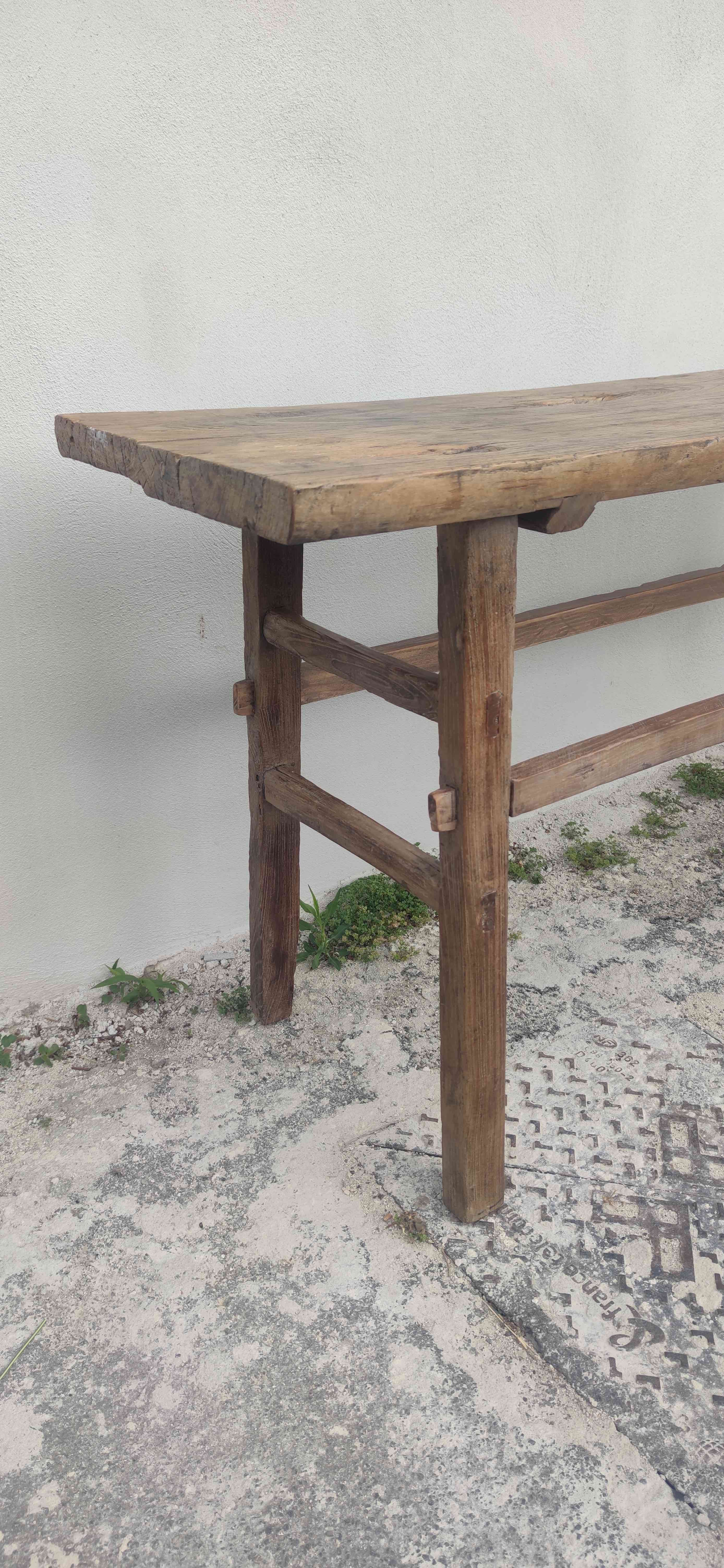 Asian elm console