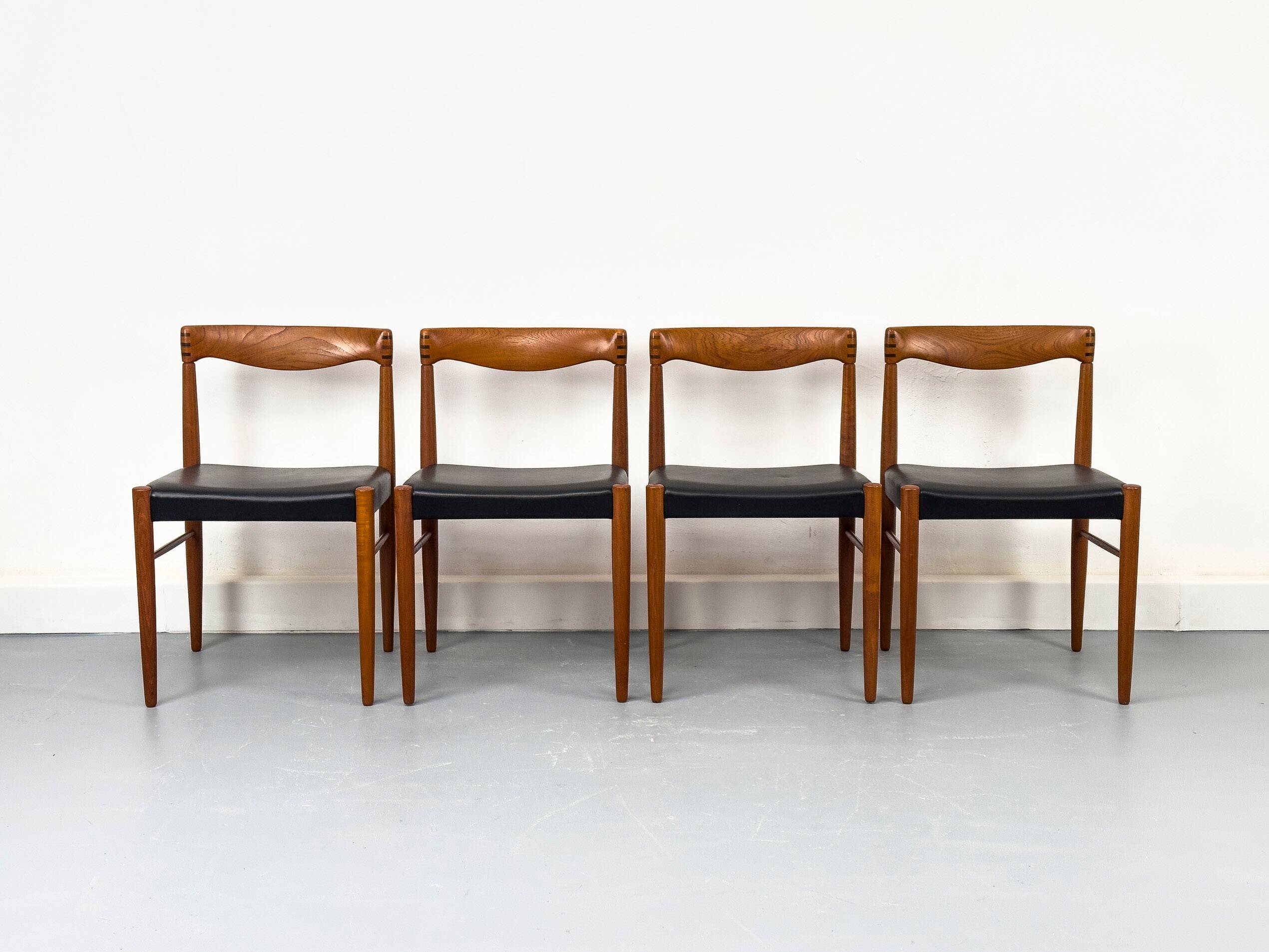 Danish Teak Dining Chairs by H. W. Klein for Bramin, 1960s, Set of 4