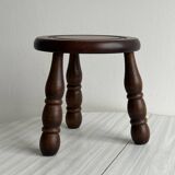 Small antique wooden tripod stool.