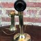 Old copper column telephone lamp 1910s