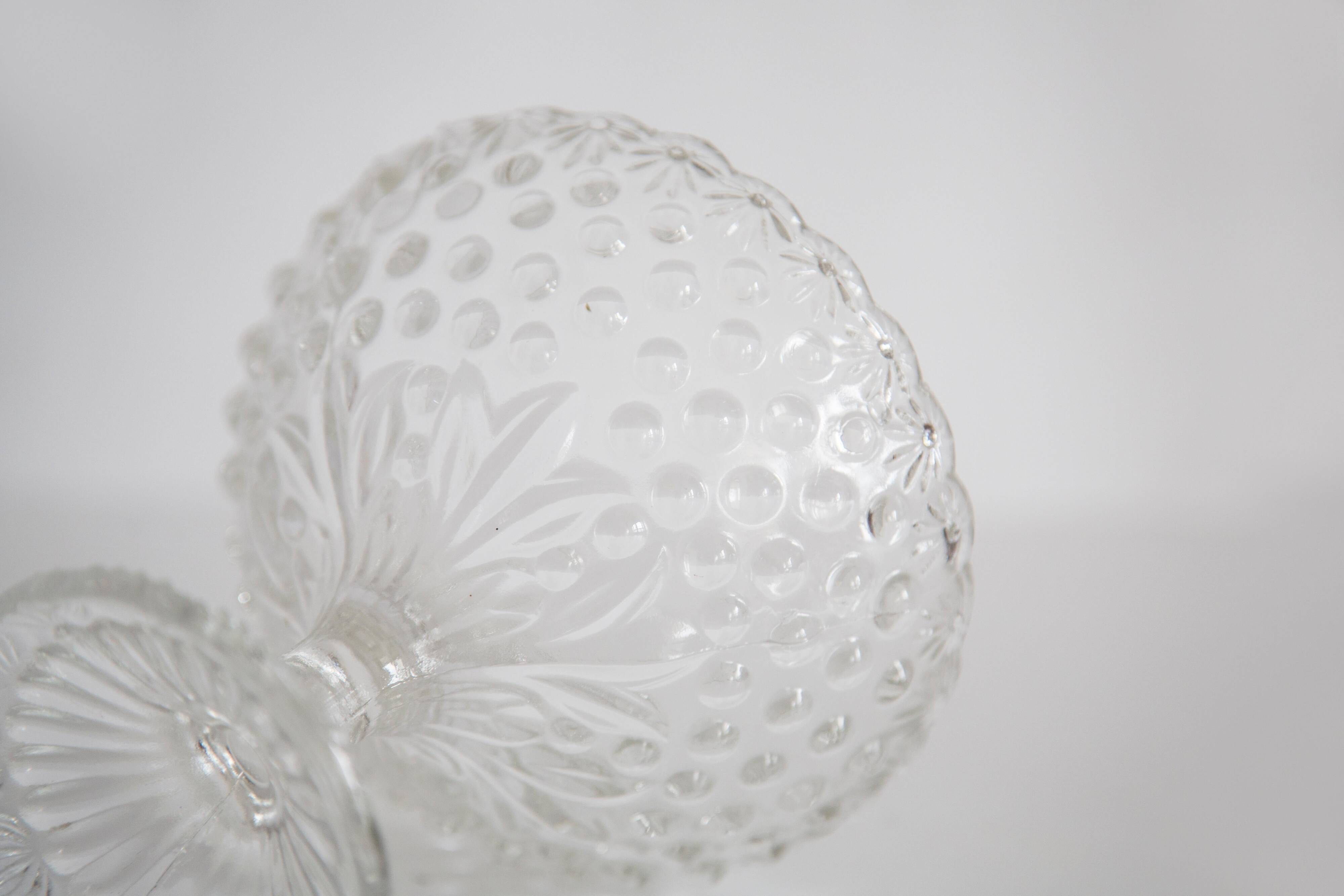 Vintage glass sugar or fruit bowl, Italy, 1960s