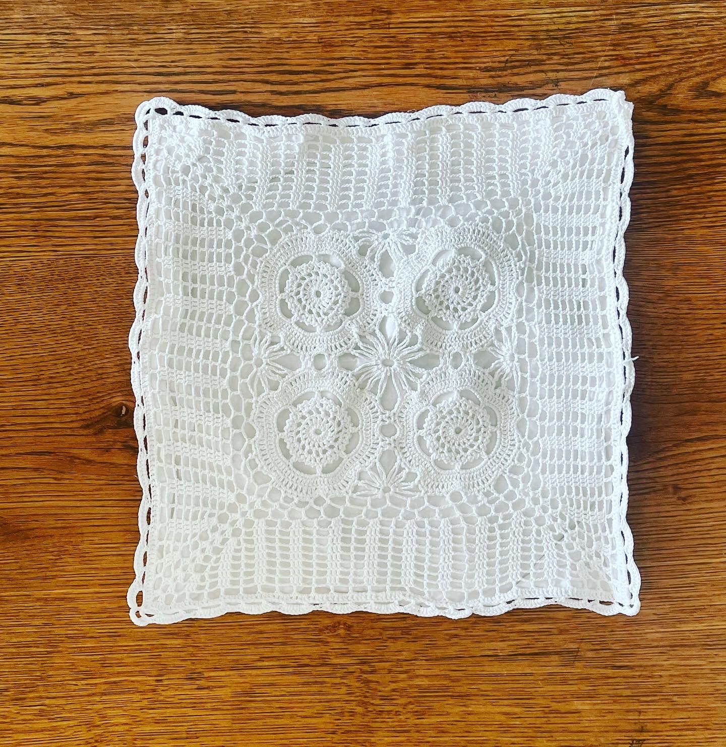 Crochet cushion cover