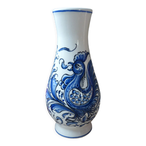 vase en céramique coq - peint