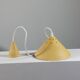 Vintage suspension in yellow lacquered Bakelite from the 1950s.