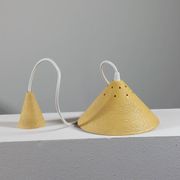 Vintage suspension in yellow lacquered Bakelite from the 1950s.