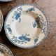 Set of 8 antique deep plates in ironstone, Royat from Sarreguemines.