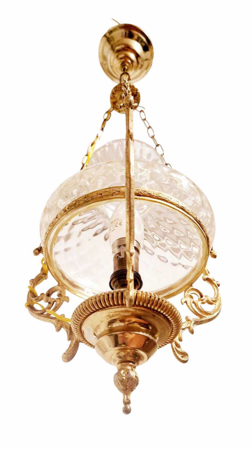 Neo-Louis XV style chandelier - Brass and blown glass