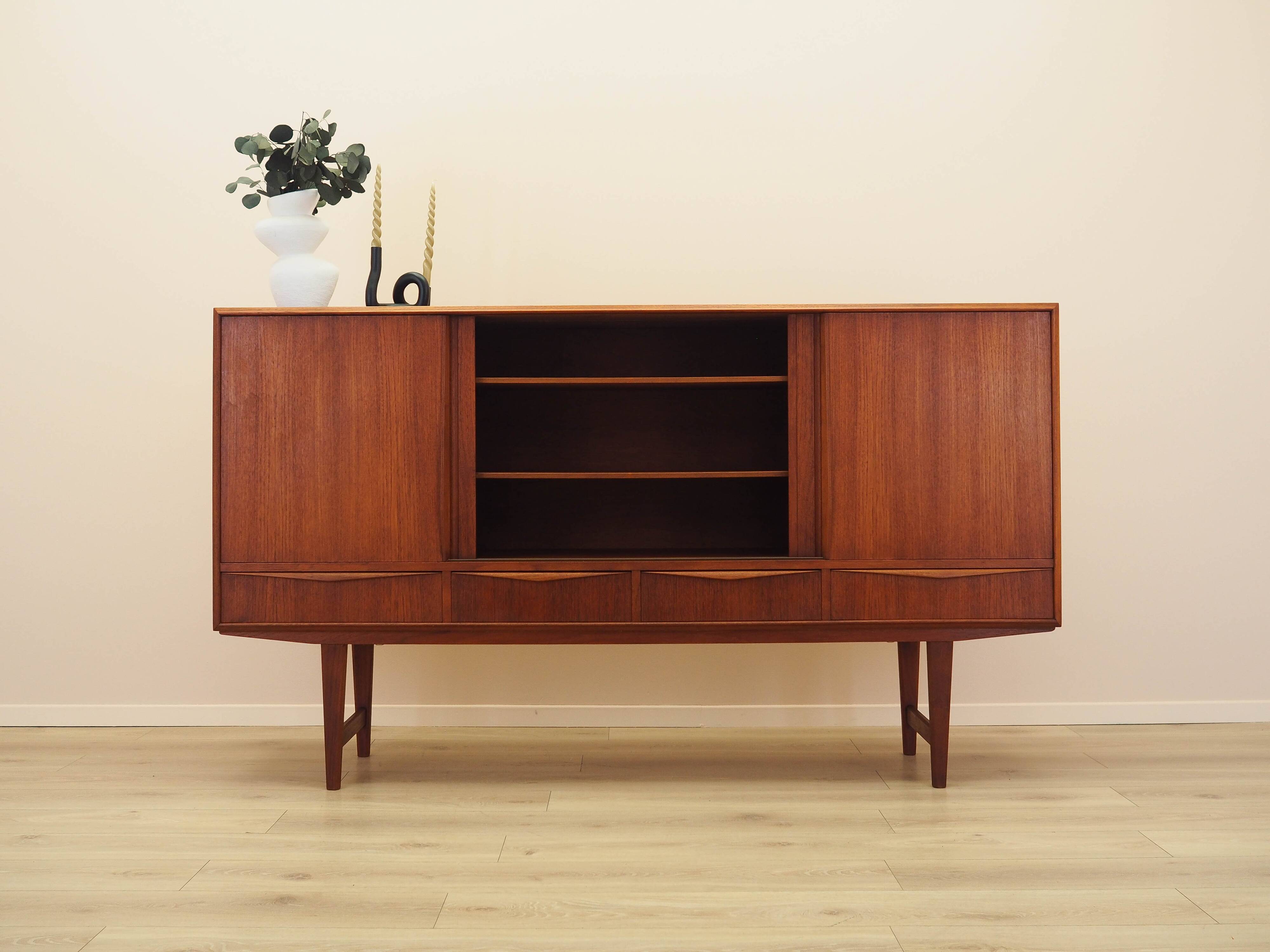 Teak highboard, Danish design, 1960s, designer: E.W. Bach