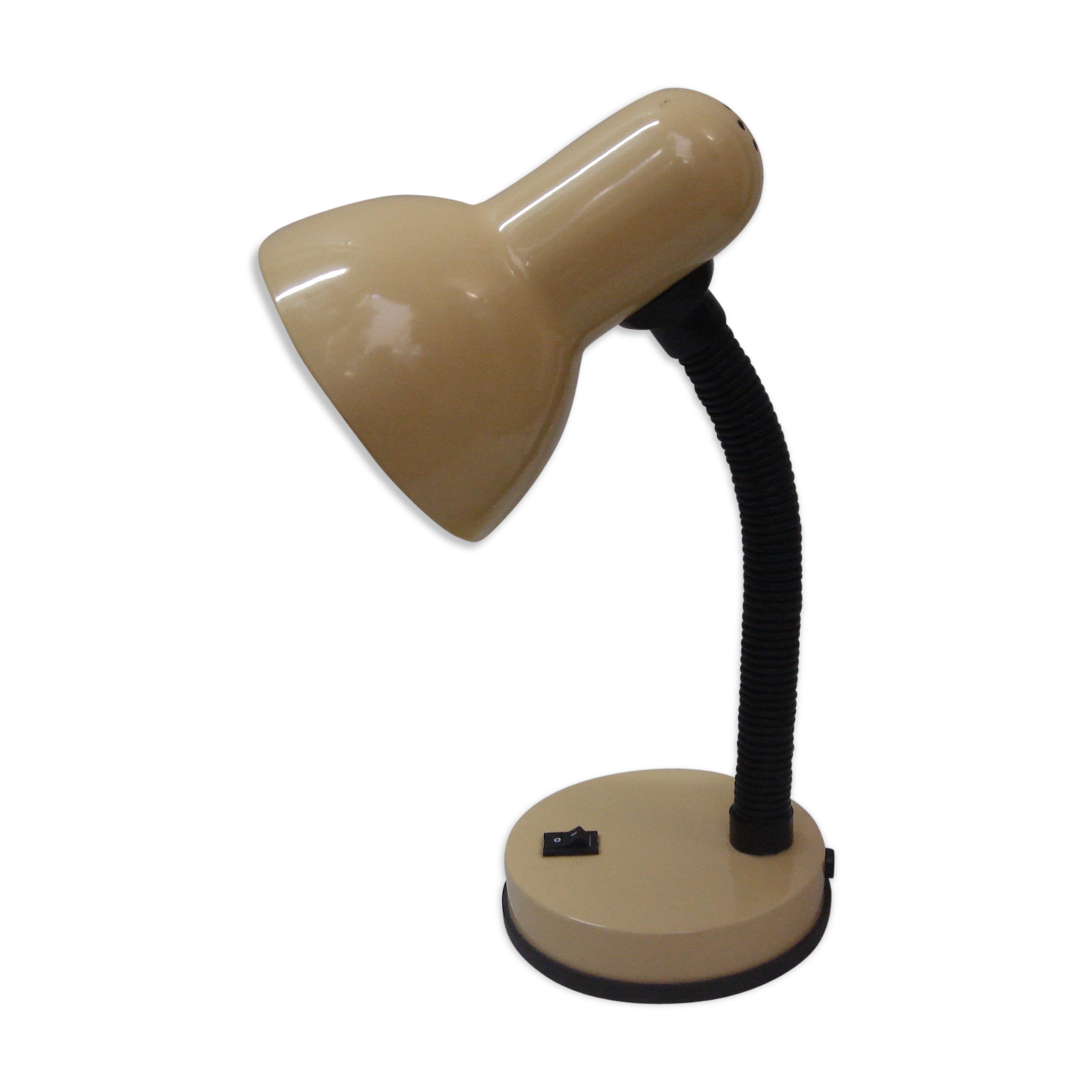 1970 yellow metal desk lamp