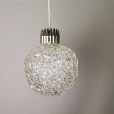 Lampe suspendue en verre cristal clair