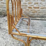 Bamboo and rattan bed