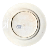 Sarreguemines round dish in white and blue iron earth, “Aïda” service