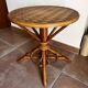 Rattan pedestal table